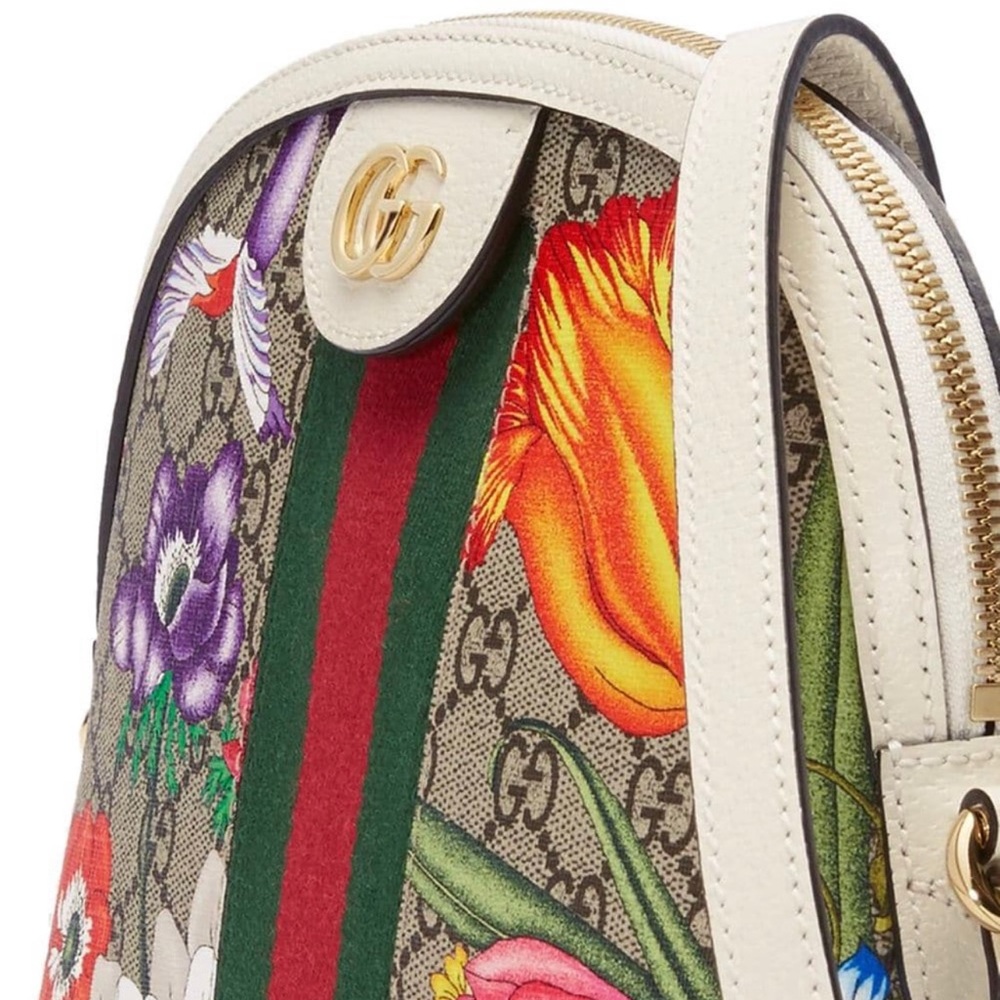 Gucci Ophidia Flora Beige Shoulder Bag - Picture 2 of 7